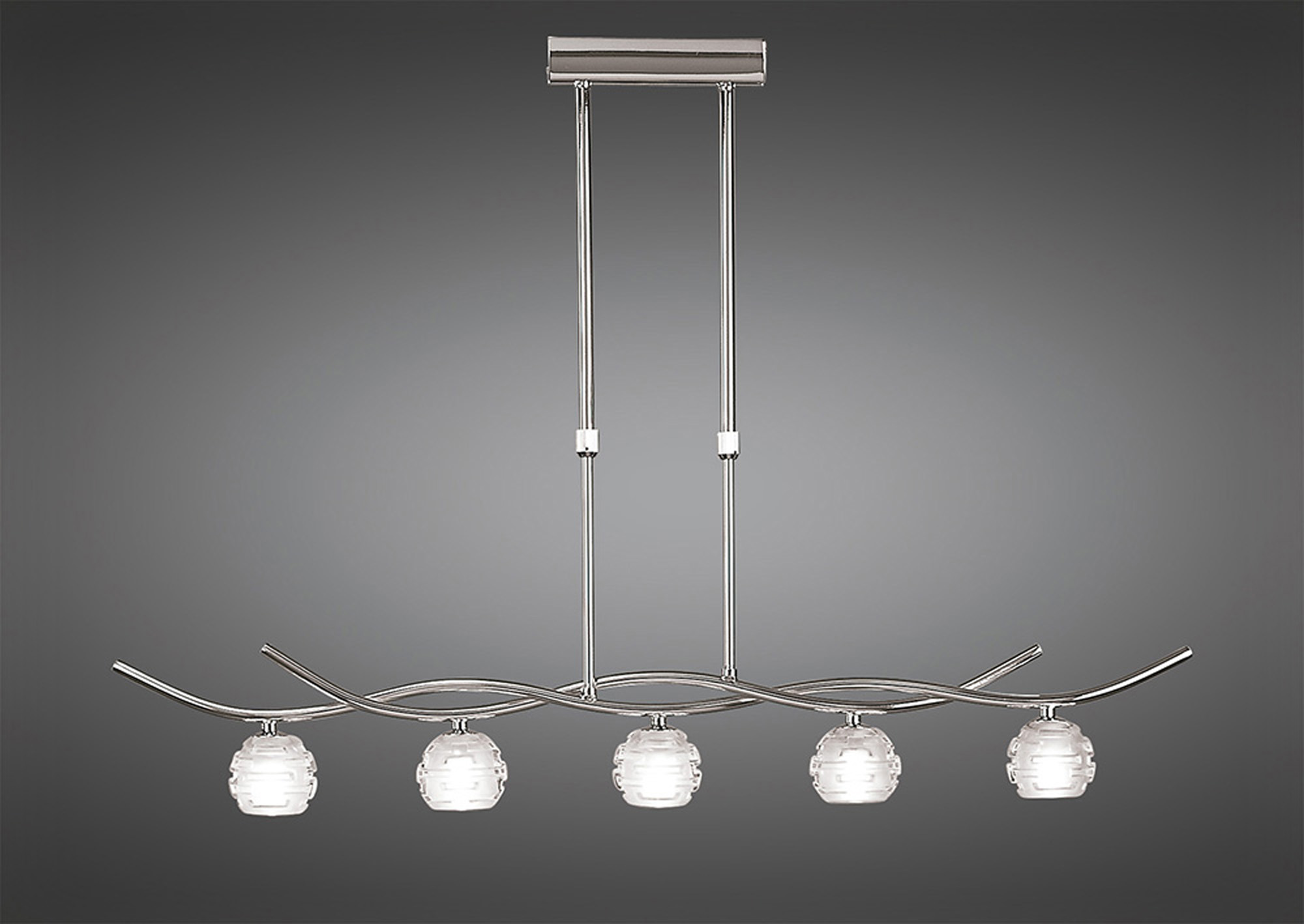 Dali Polished Chrome Ceiling Lights Mantra Linear Fittings